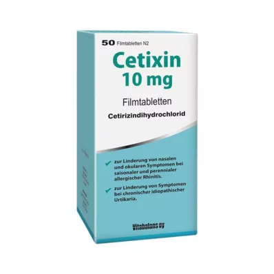 CETIXIN 10 mg potahované tablety, 50 ks CETIXIN 10 mg potahované tablety, 50 ks
