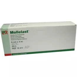 MOLLELAST Obvazy 6 cmx4 m bílé, 20 ks