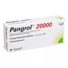 PANGROL 20 000 entericky potahovaných tablet, 50 ks