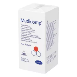 MEDICOMP Netkaná komp. nesterilní 5x5 cm 4-vrstvá, 100 ks