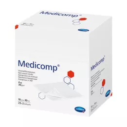 MEDICOMP Netkaná komp. nesterilní 10x10 cm 4vrstvá, 100 ks