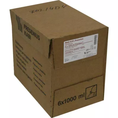 Nacl 0,9% plastová šroubovací láhev, 6X1000 ml