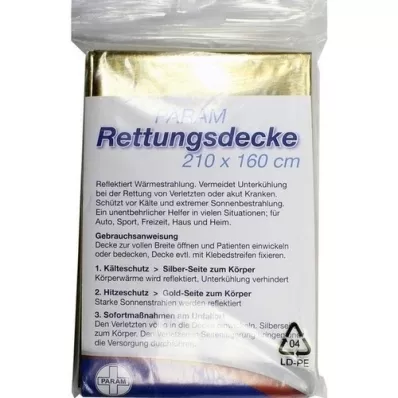 RETTUNGSDECKE zlato/stříbro, 1 ks