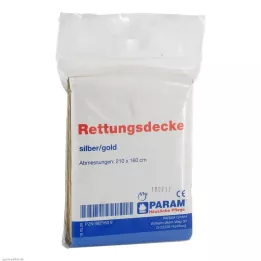 RETTUNGSDECKE zlato/stříbro, 1 ks