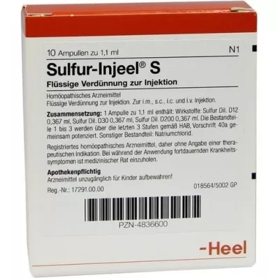 SULFUR INJEEL Ampule S, 10 ks