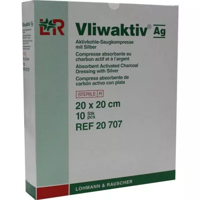 VLIWAKTIV AG Absorbent s aktivním uhlím a stříbrem 20x20 cm, 10 ks