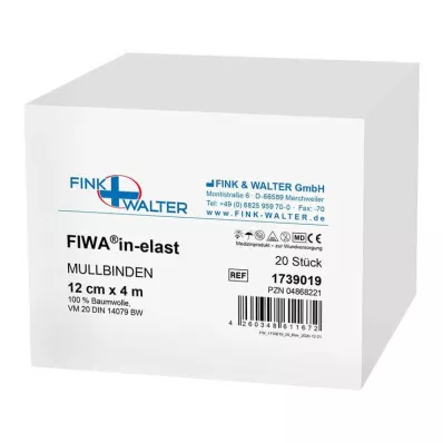MULLBINDEN 12 cmx4 m 100% bavlna, 20 ks