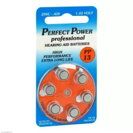 BATTERIEN f.sluchadla Power PP13, 6 ks