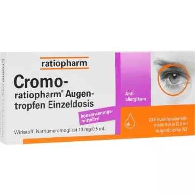 CROMO-RATIOPHARM Oční kapky v jedné dávce, 20X0,5 ml