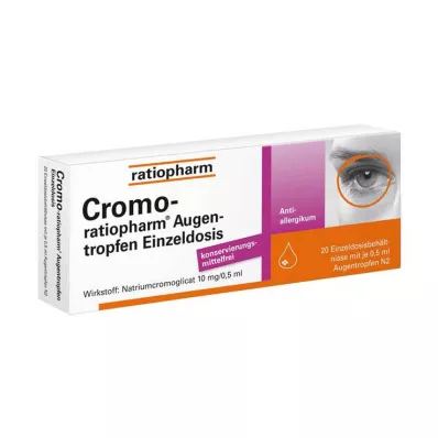 CROMO-RATIOPHARM Oční kapky v jedné dávce, 20X0,5 ml