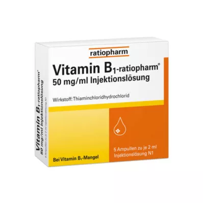 VITAMIN B1-RATIOPHARM 50 mg/ml Inj.Lsg.Ampule, 5X2 ml VITAMIN B1-RATIOPHARM 50 mg/ml Inj.Lsg.Ampule, 5X2 ml