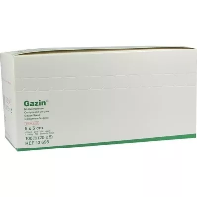 GAZIN Gáza komp.5x5 cm sterilní 12x, 20X5 ks