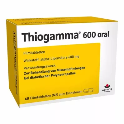 THIOGAMMA 600 potahovaných tablet, 60 kusů THIOGAMMA 600 potahovaných tablet, 60 kusů