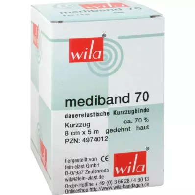 MEDIBAND 70 Krátký elastický obvaz 8 cm x 5 m, barva kůže, 1 ks
