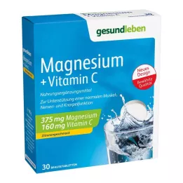 GESUND LEBEN Hořčík+vitamín C šumivé tablety, 3x10 ks