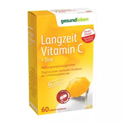 GESUND LEBEN Dlouhodobý vitamin C+zinek v kapslích, 60 ks