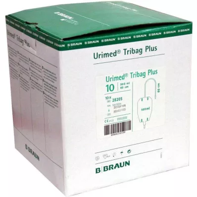 URIMED Tribag Plus Urine Leg Sleeve 500ml 50cm ster., 10 ks URIMED Tribag Plus Urine Leg Sleeve 500ml 50cm ster., 10 ks