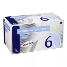 NOVOFINE Kanyly 6 mm 32 G Tip sth, 100 ks