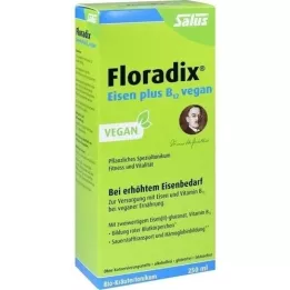 FLORADIX Veganské tonikum Iron plus B12, 250 ml