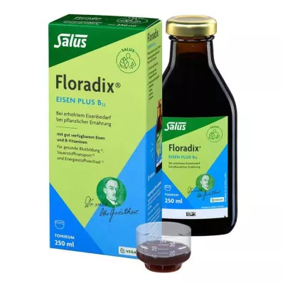 FLORADIX Veganské tonikum Iron plus B12, 250 ml