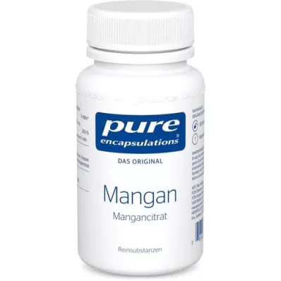 PURE ENCAPSULATIONS Mangan Citrát manganu, 60 kapslí