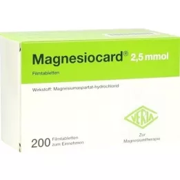 MAGNESIOCARD 2,5 mmol potahované tablety, 200 ks