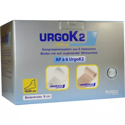 URGOK2 Compr.Syst.8cm Obvod kotníku 18-25cm, 6 ks