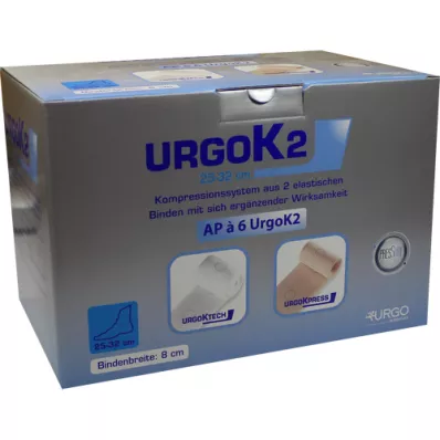 URGOK2 Compr.Syst.8cm Obvod kotníku 25-32cm, 6 ks