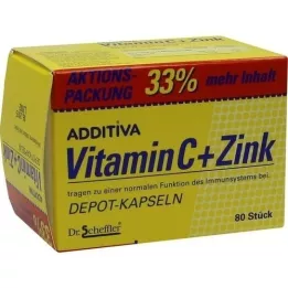 ADDITIVA Kapsle Vitamin C+Zinek depot, propagační balení, 80 ks