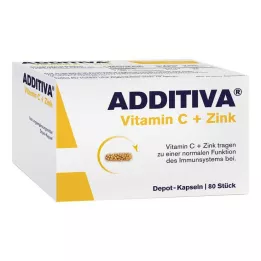 ADDITIVA Kapsle Vitamin C+Zinek depot, propagační balení, 80 ks