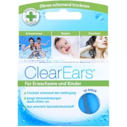 CLEAREARS Špunty do uší pro odstranění vody, 10 ks