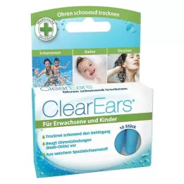 CLEAREARS Špunty do uší pro odstranění vody, 10 ks