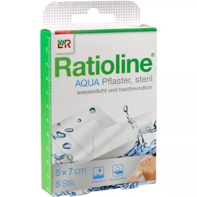 RATIOLINE aqua Shower Plaster Plus 5x7 cm sterilní, 5 ks