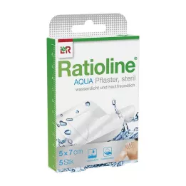RATIOLINE aqua Shower Plaster Plus 5x7 cm sterilní, 5 ks