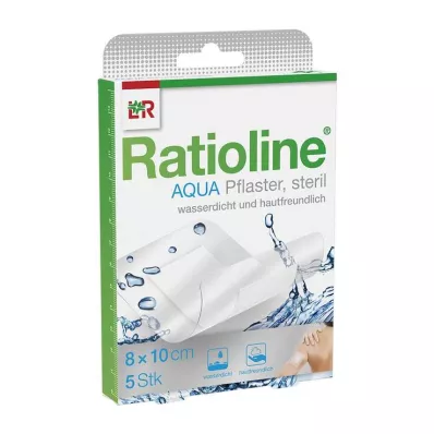 RATIOLINE aqua Shower Plaster Plus 8x10 cm sterilní, 5 ks