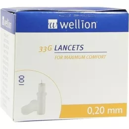 WELLION Lancety 33 G, 100 ks