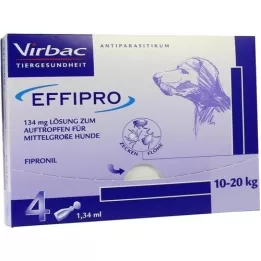 EFFIPRO 134 mg Pip.roztok pro kapání.pro středně velkého psa, 4 ks