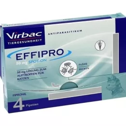 EFFIPRO 50 mg roztok pro kočky, 4 ks