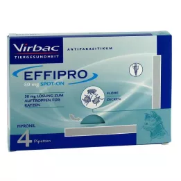 EFFIPRO 50 mg roztok pro kočky, 4 ks