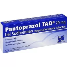 PANTOPRAZOL TAD 20 mg b.Sodbrenn. žaludeční šťávy tablety, 14 ks