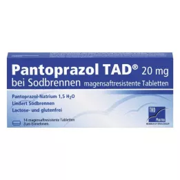 PANTOPRAZOL TAD 20 mg b.Sodbrenn. žaludeční šťávy tablety, 14 ks