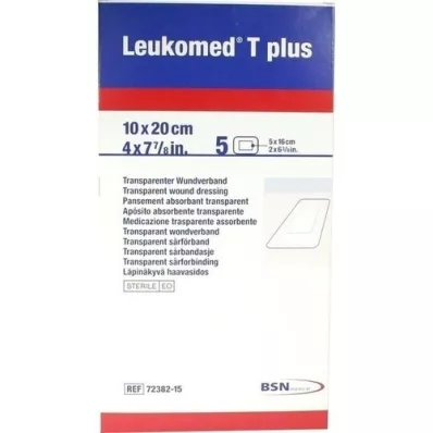 LEUKOMED transp.plus sterilní náplasti 10x20 cm, 5 ks