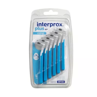 INTERPROX plus kónický modrý mezizubní kartáček, 6 ks