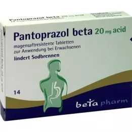 PANTOPRAZOL beta 20 mg kyselé enterické tablety, 14 ks