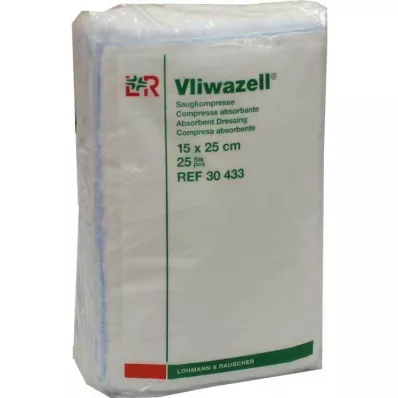 VLIWAZELL Absorpční nesterilní obklady 15x25 cm, 25 ks