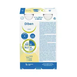 DIBEN DRINK Vanilka 1,5 kcal/ml, 4x200 ml