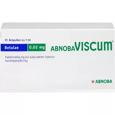 ABNOBAVISCUM Betulae 0,02 mg ampule, 21 ks