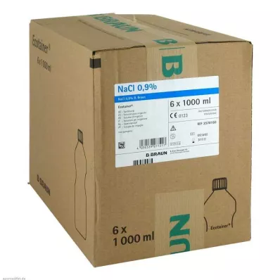 Fyziologický roztok 0,9% B.Braun oplachovací roztok Ecotainer, 6X1000 ml