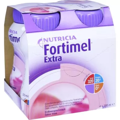 FORTIMEL Extra jahodová příchuť, 4X200 ml