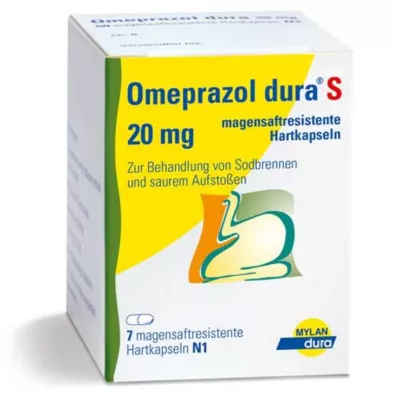 Omeprazol dura S 20 mg enterosolventní tobolky, 7 kusů